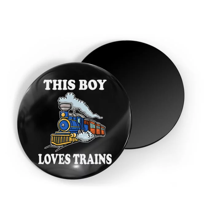 Kids This Boy Loves Trains Wagon Lover Gifts Magnet