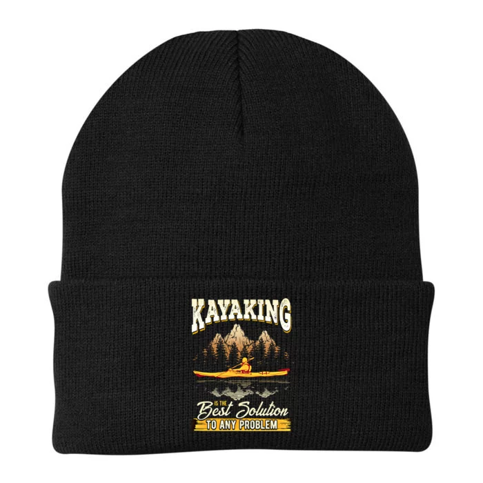 Kayaking The Best Solution To Any Problem Kayak Gift Knit Cap Winter Beanie