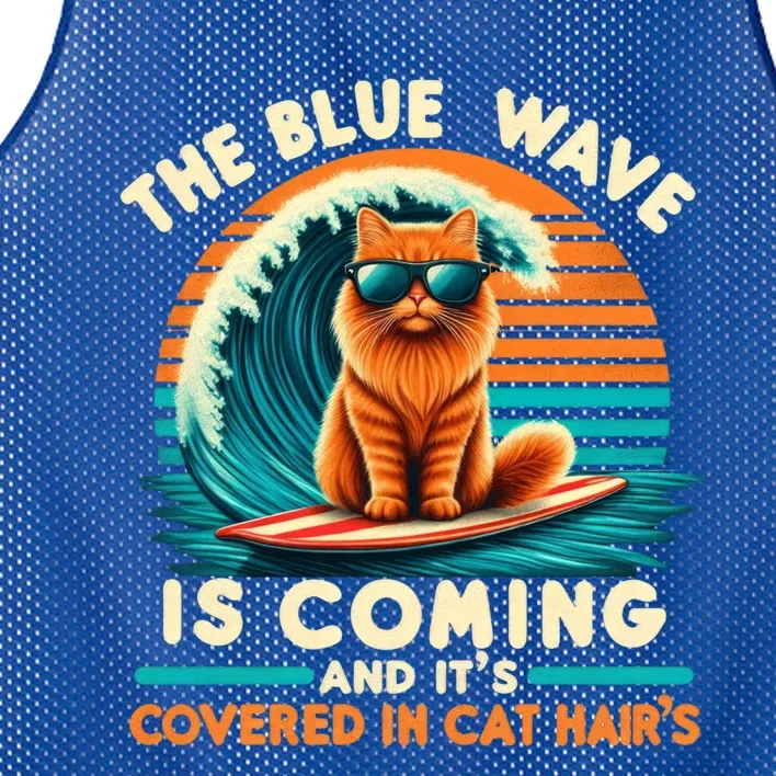 Kamala The Blue Wave Is Coming And ItS Covered In Cat Hairs Gift Mesh Reversible Basketball Jersey Tank