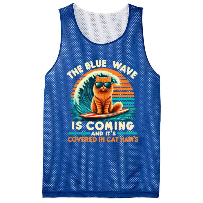 Kamala The Blue Wave Is Coming And ItS Covered In Cat Hairs Gift Mesh Reversible Basketball Jersey Tank