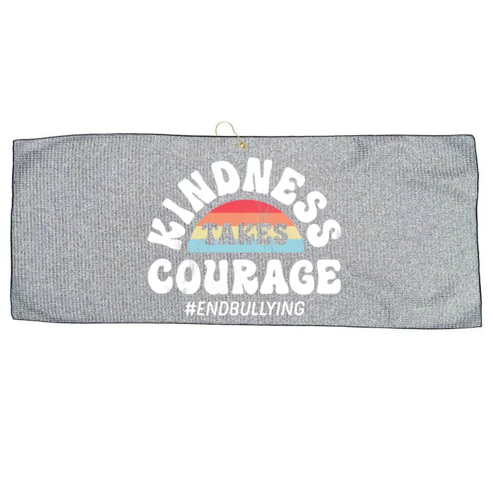 Kindness Takes Courage Positive Inspirational Retro Vintage Great Gift Large Microfiber Waffle Golf Towel