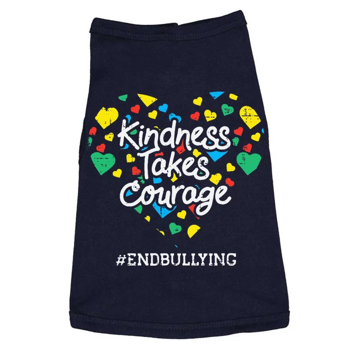 Kindness Takes Courage Heart Orange Anti Bullying Unity Day Doggie Tank