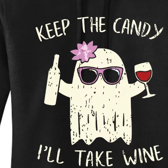 Keep The Candy Funny Halloween Ghost Costume Women Women's Pullover Hoodie