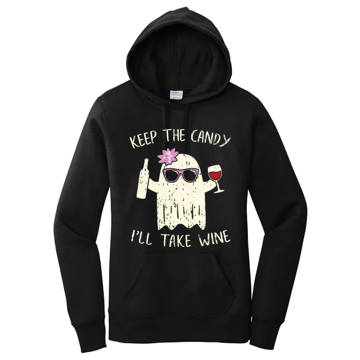 Keep The Candy Funny Halloween Ghost Costume Women Women's Pullover Hoodie