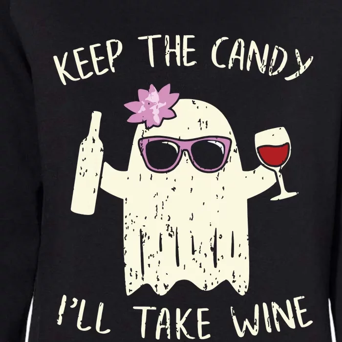 Keep The Candy Funny Halloween Ghost Costume Women Womens California Wash Sweatshirt