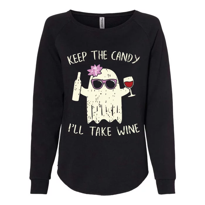 Keep The Candy Funny Halloween Ghost Costume Women Womens California Wash Sweatshirt