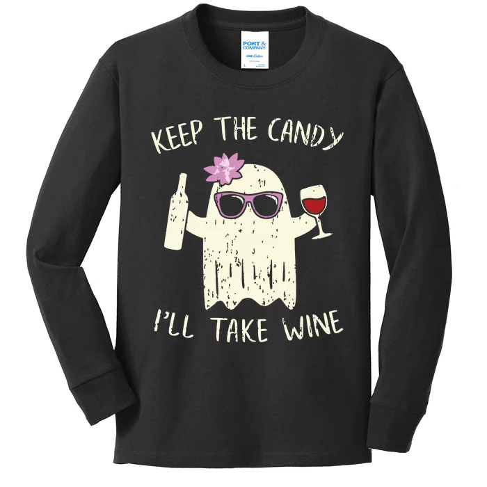 Keep The Candy Funny Halloween Ghost Costume Women Kids Long Sleeve Shirt