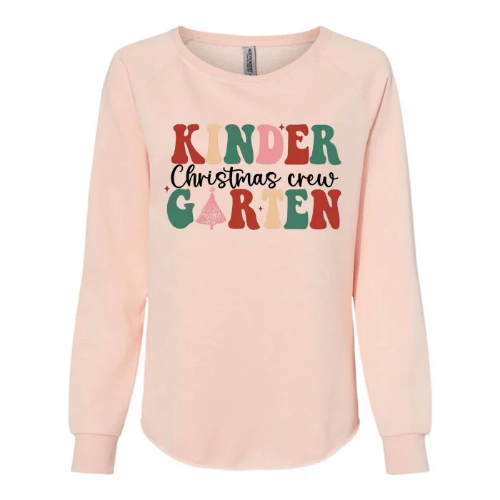 Kindergarten Teacher Crew Christmas Womens California Wash Sweatshirt