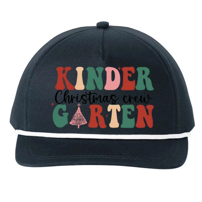 Kindergarten Teacher Crew Christmas Snapback Five-Panel Rope Hat