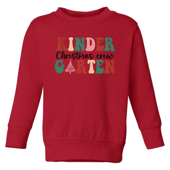 Kindergarten Teacher Crew Christmas Toddler Sweatshirt