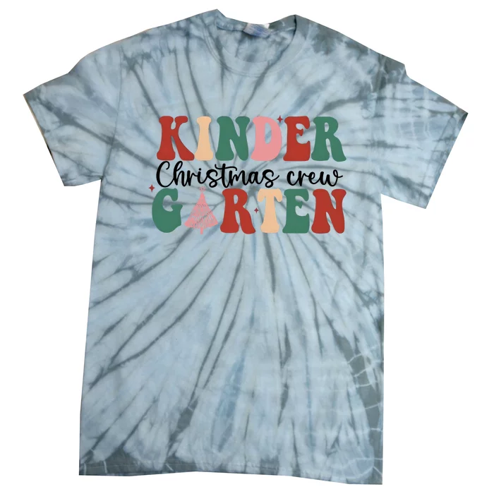 Kindergarten Teacher Crew Christmas Tie-Dye T-Shirt