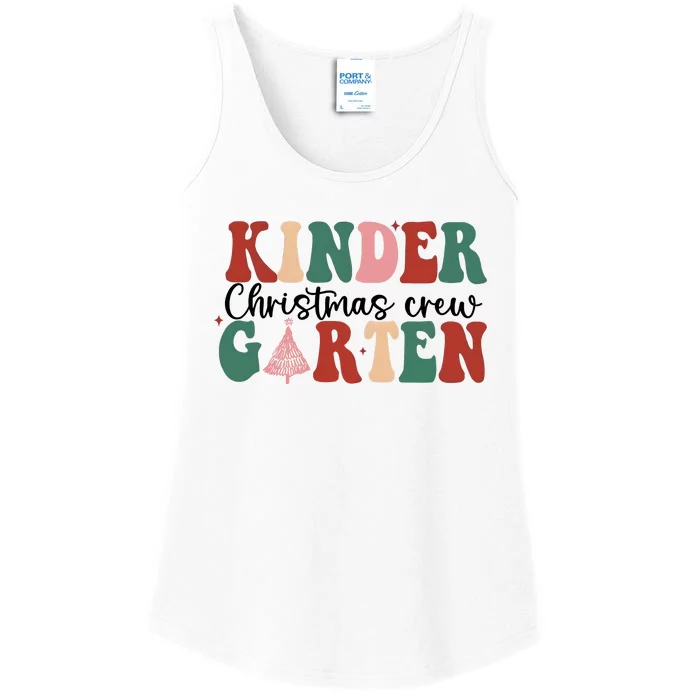 Kindergarten Teacher Crew Christmas Ladies Essential Tank