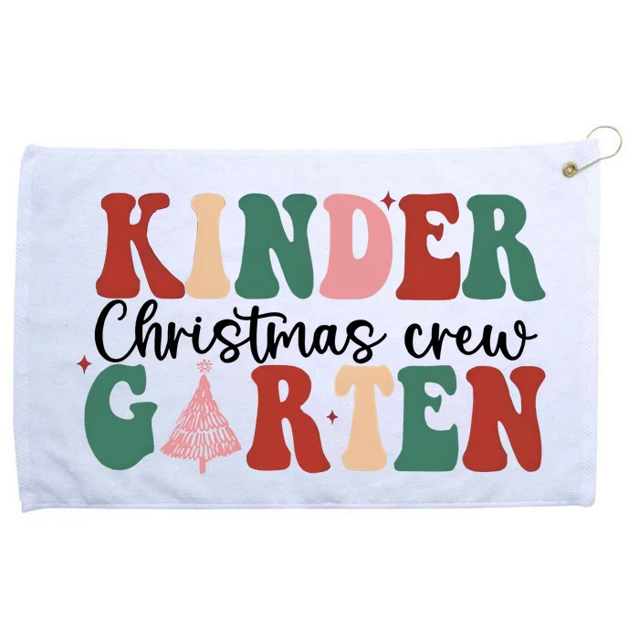 Kindergarten Teacher Crew Christmas Grommeted Golf Towel