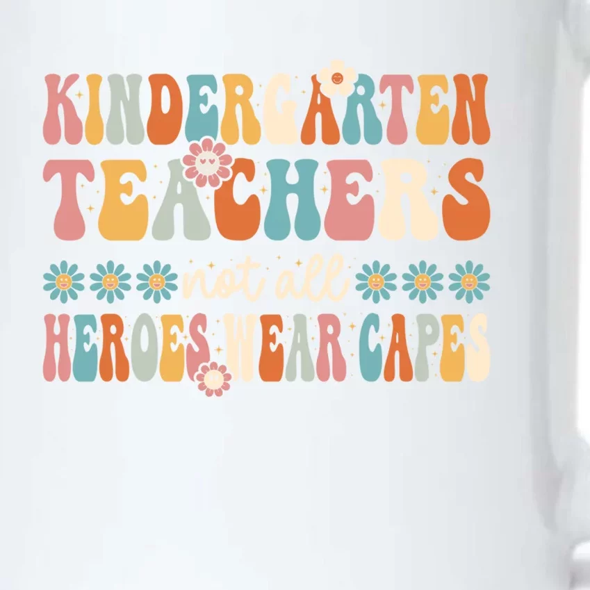 Kindergarten Teachers Capes Groovy Preschool Teacher Gift Black Color Changing Mug