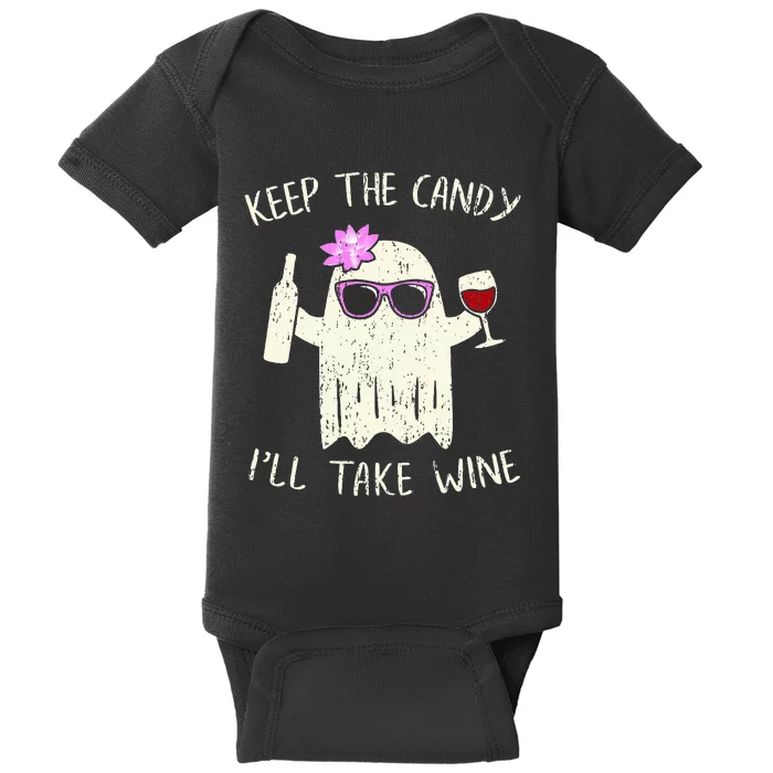 Keep The Candy Funny Halloween Ghost Costume Baby Bodysuit