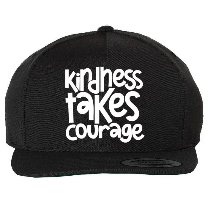 Kindness Takes Courage Anti Bullying Kind Orange Unity Day Gift Wool Snapback Cap