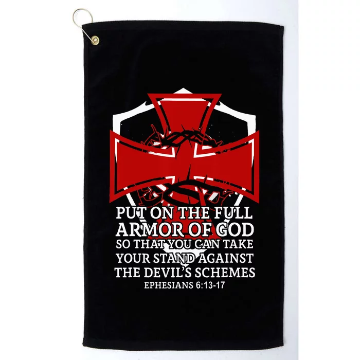 Knight Templar Christian Armor Of God Platinum Collection Golf Towel