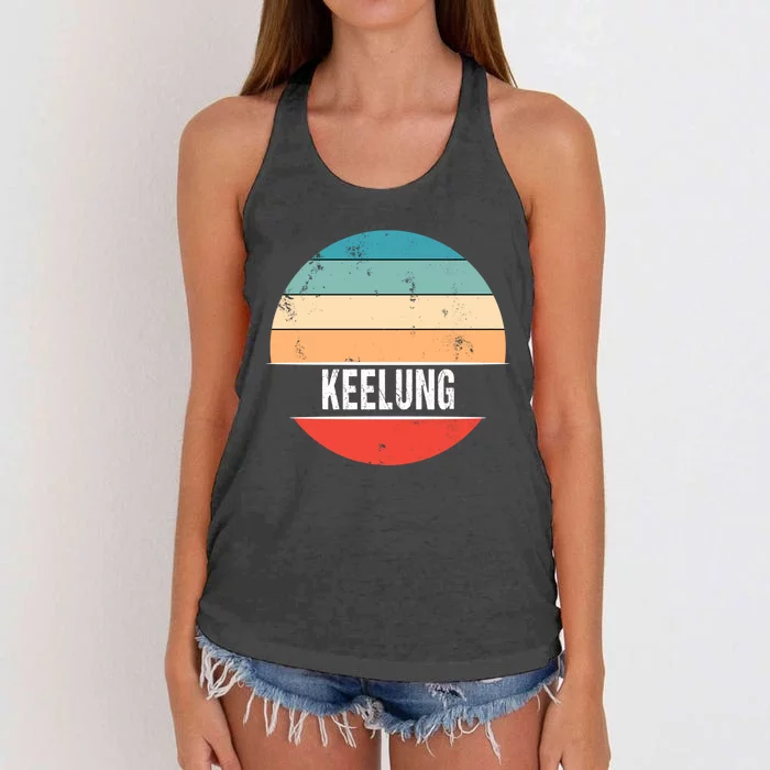 Keelung Taiwan City Trip Gift Women's Knotted Racerback Tank