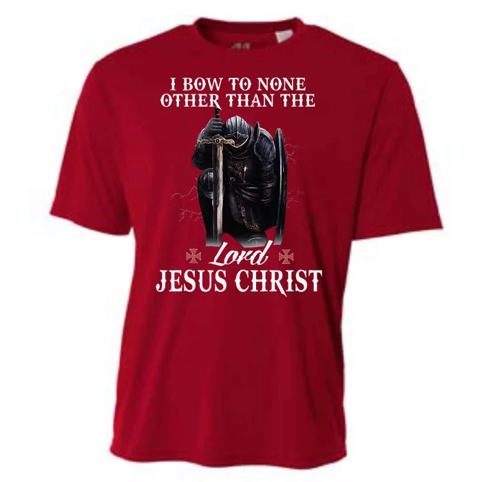 Knight Templar Christian I Bow To The Lord Jesus Christ Cooling Performance Crew T-Shirt