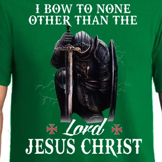 Knight Templar Christian I Bow To The Lord Jesus Christ Pajama Set