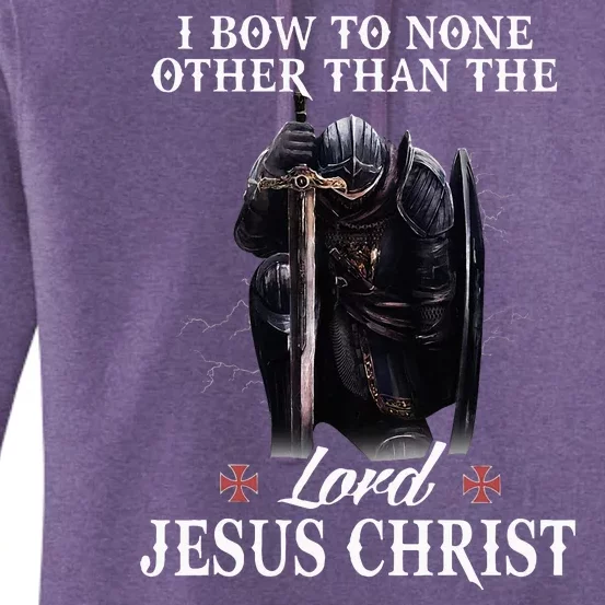 Knight Templar Christian I Bow To The Lord Jesus Christ Women's Pullover Hoodie