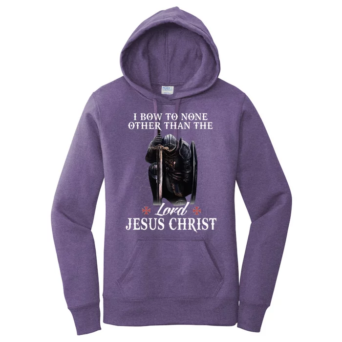 Knight Templar Christian I Bow To The Lord Jesus Christ Women's Pullover Hoodie