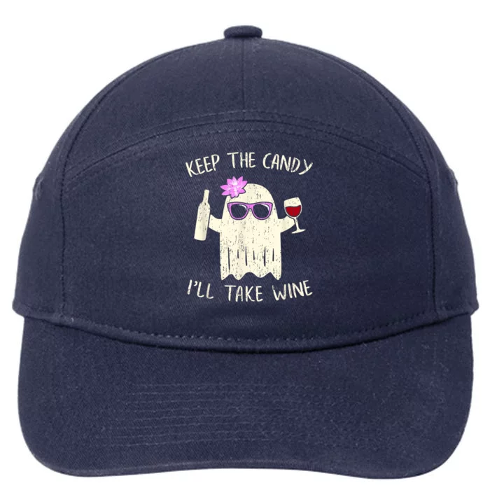 Keep The Candy Funny Halloween Ghost Costume 7-Panel Snapback Hat