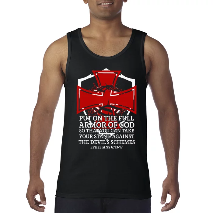 Knight Templar Christian Armor Of God Tank Top