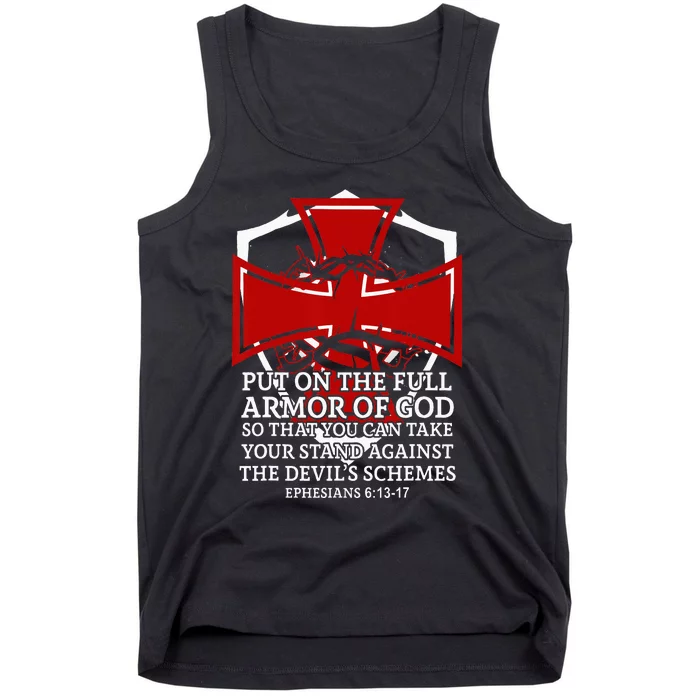 Knight Templar Christian Armor Of God Tank Top