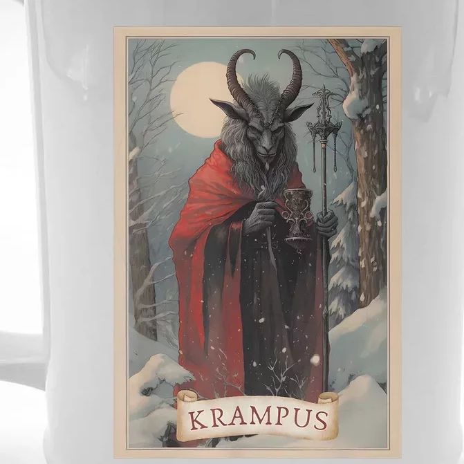 Krampus Tarot Card Design Xmas Hail Santa Christmas Front & Back Beer Stein