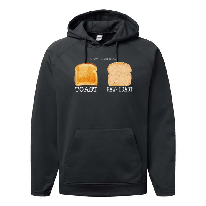 Know The Difference Toast Raw Toast Performance Fleece Hoodie