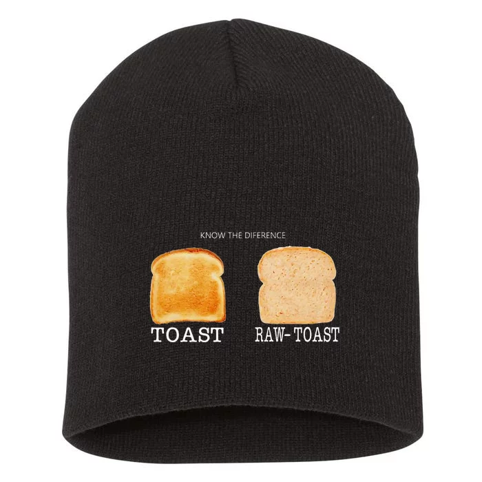 Know The Difference Toast Raw Toast Short Acrylic Beanie