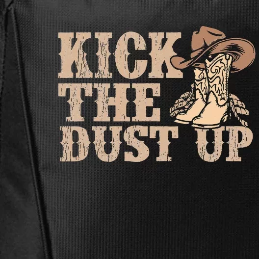 Kick The Dust Up Country Music Western Dancer Cow City Backpack