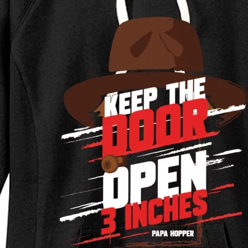 Keep The Door Open 3 Inches Papa Hopper Women's Fleece Hoodie