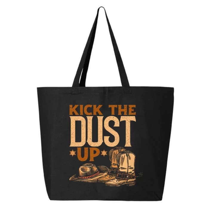 Kick The Dust Up Vintage Cowboys Western Line Dancing 25L Jumbo Tote