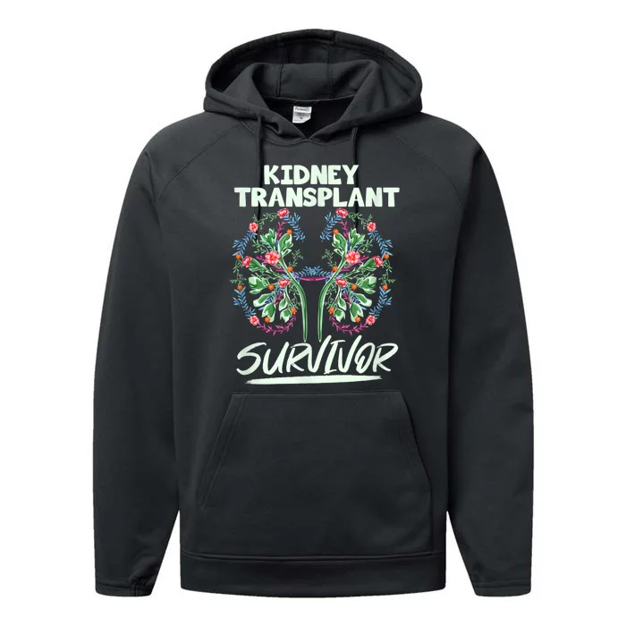 Kidney Transplant Design For An Organ Recipient Performance Fleece Hoodie