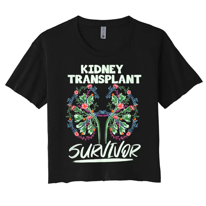 Kidney Transplant Design For An Organ Recipient Women's Crop Top Tee