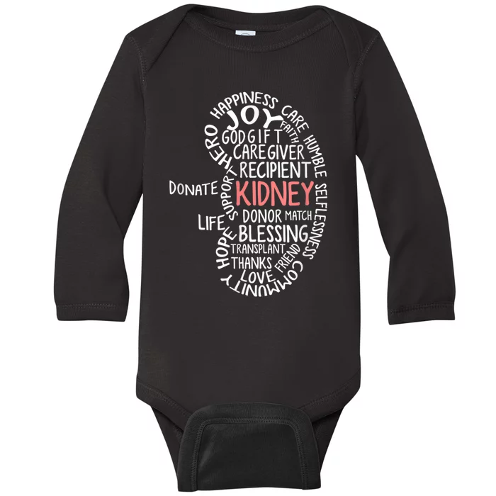 Kidney Transplant Donor Donate Surgery Recovery Baby Long Sleeve Bodysuit