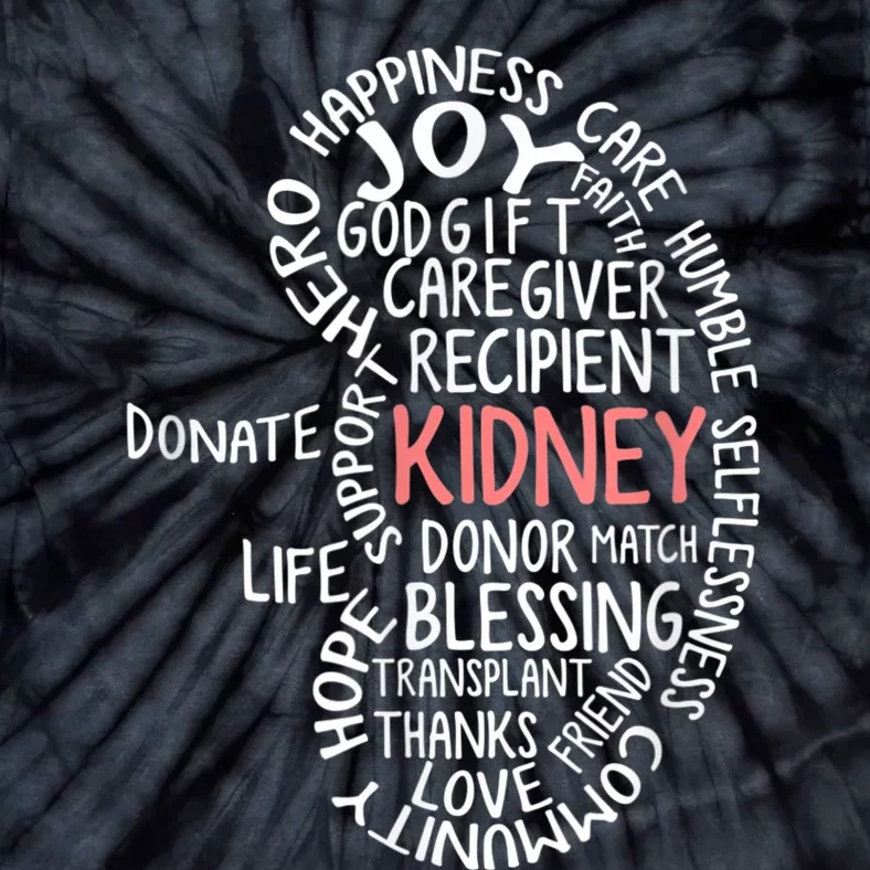 Kidney Transplant Donor Donate Surgery Recovery Tie-Dye T-Shirt