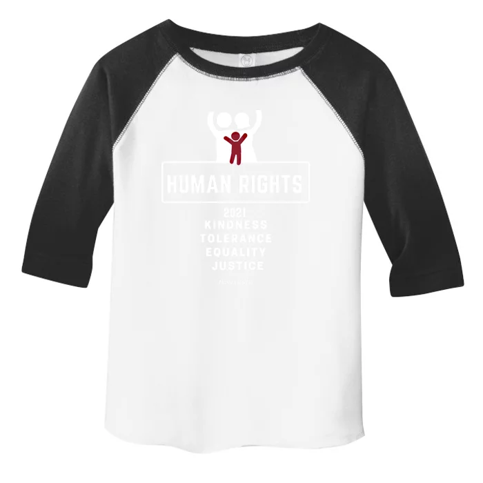 Kindness Tolerance Equality Justice Hu Rights Gift Toddler Fine Jersey T-Shirt