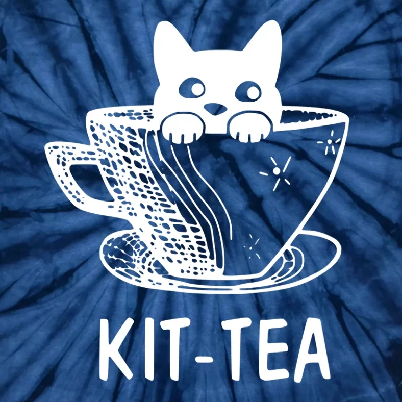 Kit Tea Funny Cat Lover Tie-Dye T-Shirt