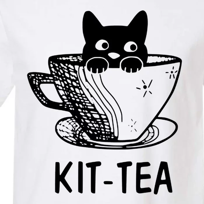 Kit Tea Funny Cat Lover Garment-Dyed Heavyweight T-Shirt