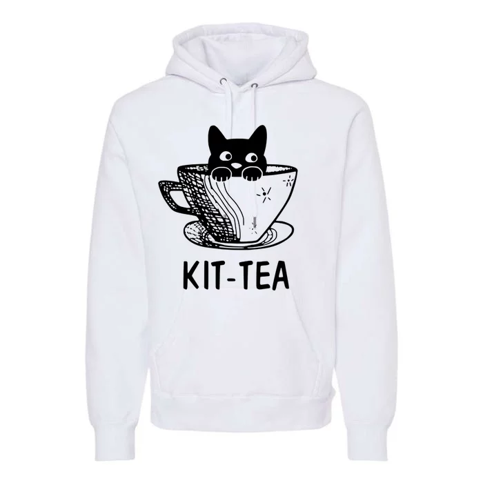 Kit Tea Funny Cat Lover Premium Hoodie