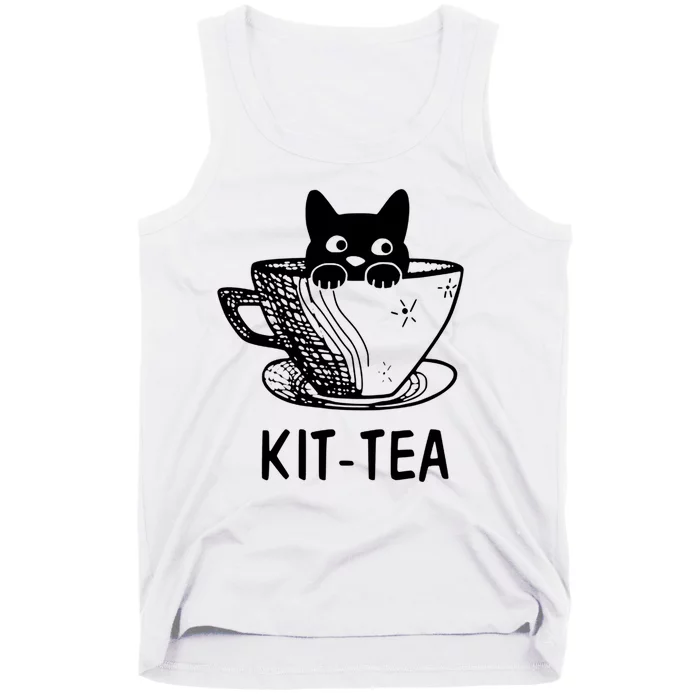 Kit Tea Funny Cat Lover Tank Top