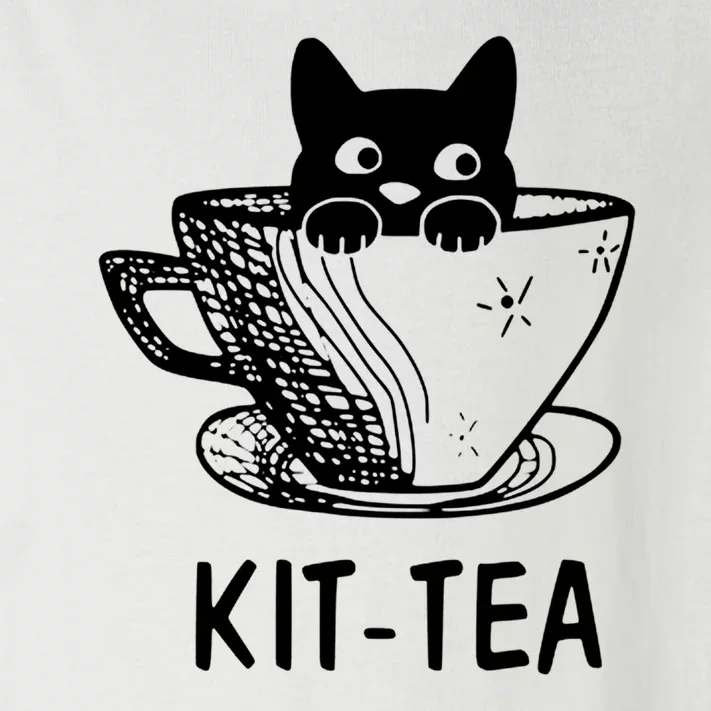 Kit Tea Funny Cat Lover Toddler Long Sleeve Shirt