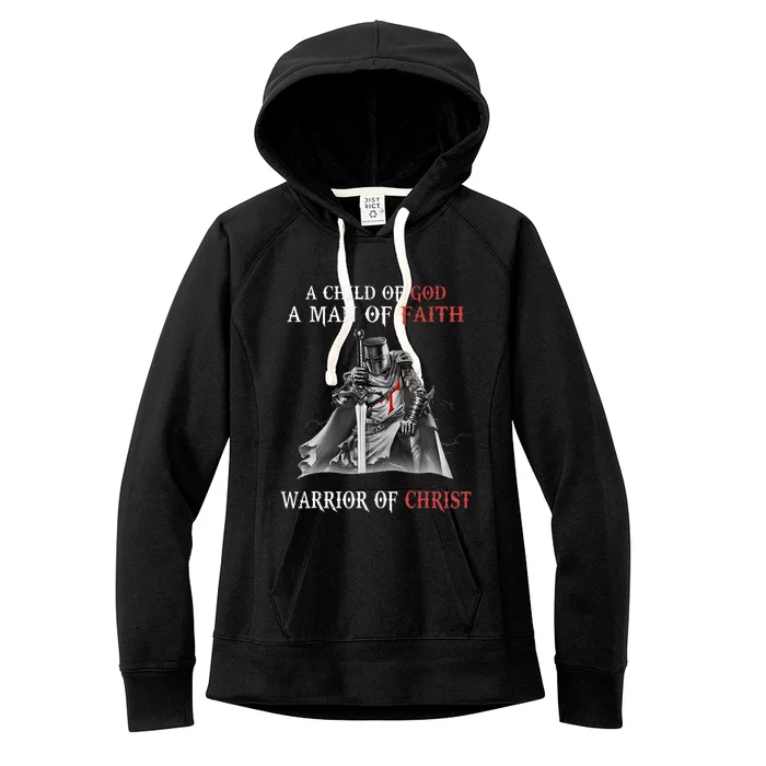 Knight Templar Faith Warrior Of Christ Women's Fleece Hoodie