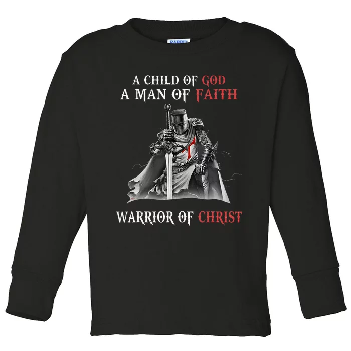 Knight Templar Faith Warrior Of Christ Toddler Long Sleeve Shirt