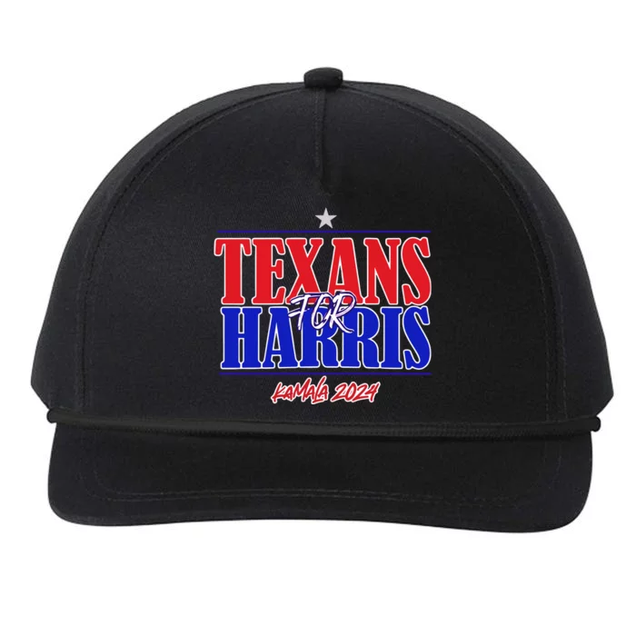 Kennidi Texans For Harris Kamala 2024 Snapback Five-Panel Rope Hat