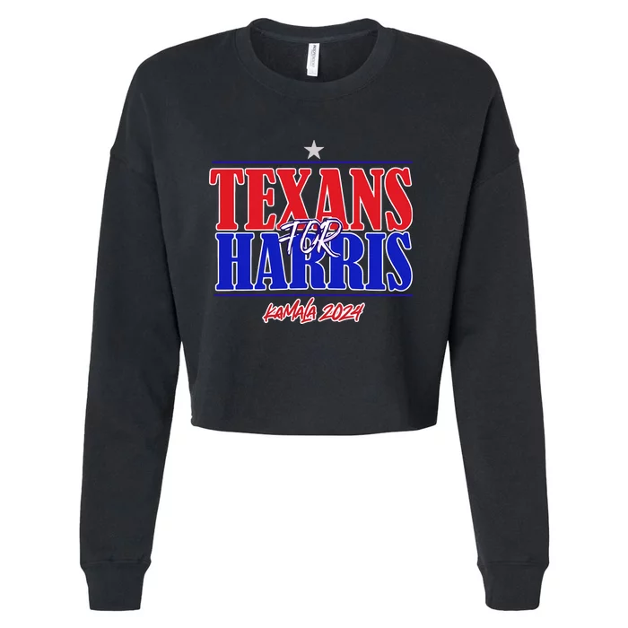 Kennidi Texans For Harris Kamala 2024 Cropped Pullover Crew