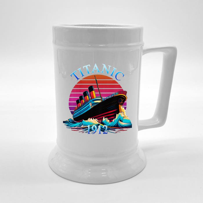 TITANIC 1912 HISTORY COMMEMORATIVE Front & Back Beer Stein